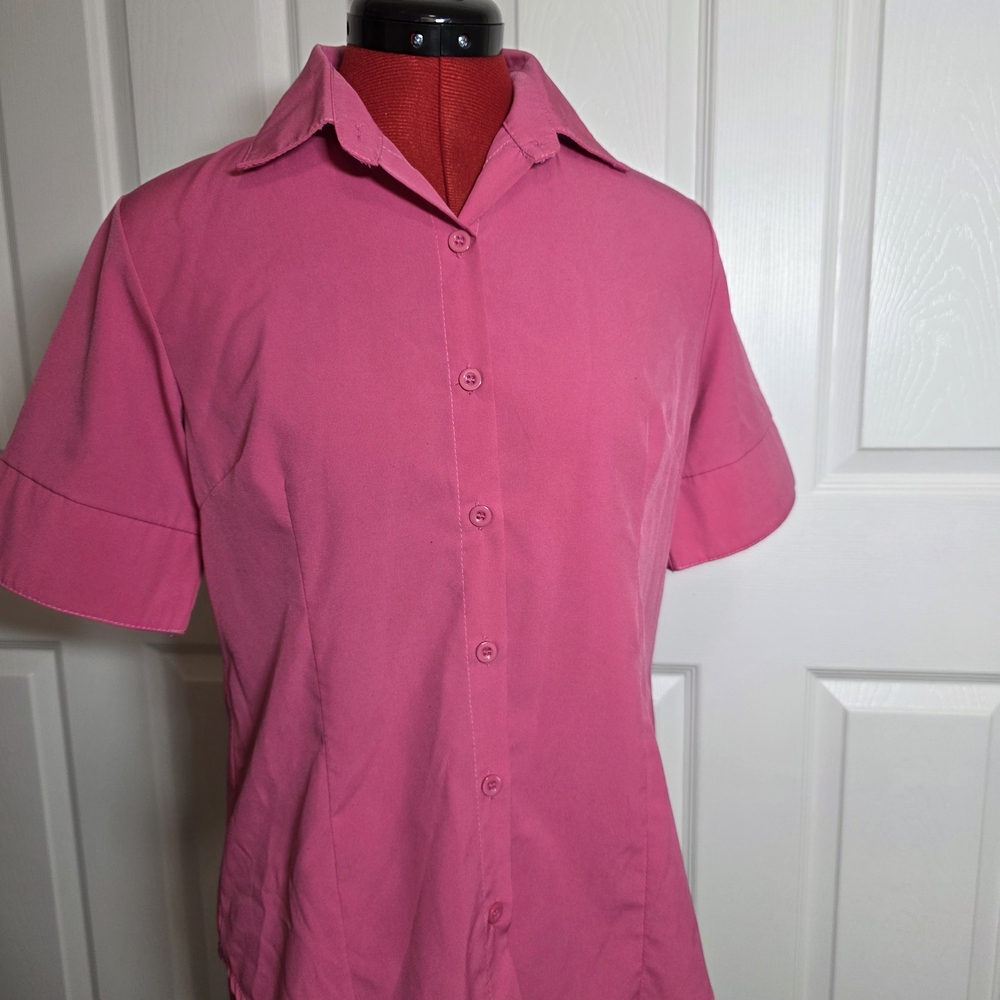 Chic Pink Button Down Shirt for Women